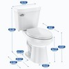 Whizmax Elongated ceramics Toilets, 1.28 GPF Universal Height Siphonic Flush Toilet, Water Efficient Bathroom Toilet(Toilet Seat Included), White - 3 of 4