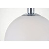 Elegant Lighting Baxter 1 Light Chrome Flush Mount With Frosted White Glass - 4 of 4
