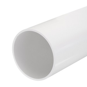 Unique Bargains Water Plumb DIY Crafts High Impact Rigid Round Pipes 8" Length ID 4" OD 4.33" White - 1 of 4