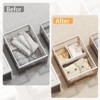 YIGII 10 Pack Drawer Dividers for Clothes Adjustable Drawer Dividers 4" High Expandable from 15"-21" Drawer Dividers for Bedroom,Office Storage,White - 4 of 4