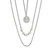 Chisel Stainless Steel with Freshwater Cultured Pearls and Tree Pendant on 31" with 2" Ext. Multi Chain Necklace - 2 of 2
