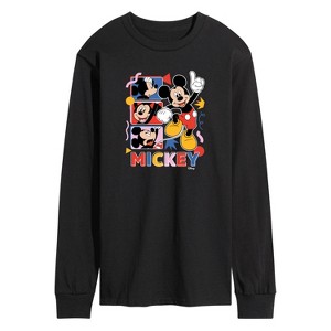 Men's - Disney - Mickey Tribute Panels Long Sleeve Graphic T-Shirt - 1 of 3