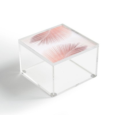 Gale Switzer Palm Leaf Synchronicity 4" x 4" Acrylic Box - Deny Designs