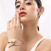 SOHI Women's White Snowball Bangle Bracelet - 3 of 3