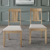 ChaletPosh Wooden Dining Chair With Warm Grey Cover (Set of 2) - 3 of 4