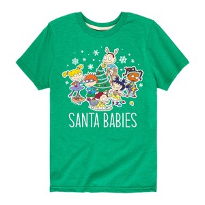 Boys' - Rugrats - Tommy and Friends Happy Holidays Short Sleeve Graphic T-Shirt - 1 of 4