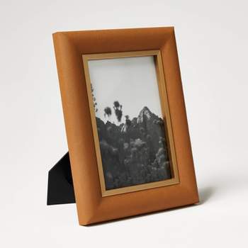 5"x7" Shagreen Wrapped Single Image Table Frame Toasted Almond - Threshold™ designed with Studio McGee