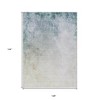 Beige Sky Blue And Teal Blue Ombre Washable Indoor Outdoor Area Rug - 3 of 4