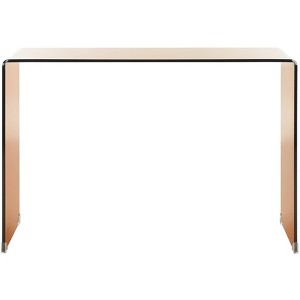 Taft Tempered Glass Console Table - CNS7303A - Amber - Safavieh - 1 of 4