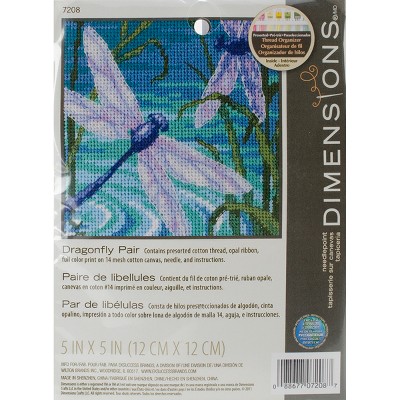 Dimensions Mini Needlepoint Kit 5x5-hummingbird Drama Stitched In Thread  : Target