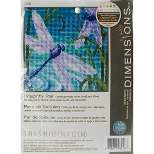 Dimensions Mini Needlepoint Kit 5"X5"-Dragonfly Pair Stitched In Thread