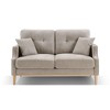 NicBex Modern Waterproof Fabric Loveseat Sofa with 2 Back Pillows & USB Port,Button Tufted Design,2-Seater Couch for Living Room - 3 of 4