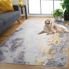 Malibu MBU803 Power Loomed Indoor Machine Washable Accent Rug - Grey/Gold - 3'x5' - Safavieh. - 3 of 4