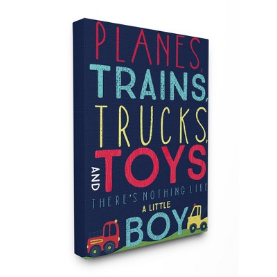 Planes Trains Trucks and Toys Oversized Stretched Canvas Wall Art (30"x40"x1.5") - Stupell Industries