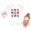 The Juniper Shop Coquette Bows And USA Strawberries Flutter Sleeve Bodysuit - 2 of 4