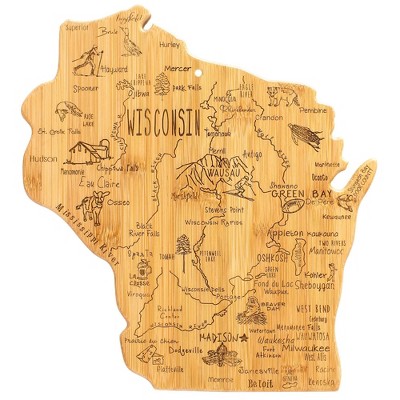 Totally Bamboo Destination Wisconsin Cutting Board