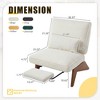 MOONMISS Comfortable Circle Velvet Adjustable Accent Chair and Footrest Set, Thick-Padded Lounge Chair For living room - 2 of 4