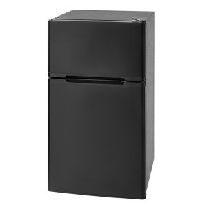 VEVOR Mini Fridge with Freezer, 3.2 Cu.Ft, Two Door Compact Refrigerator, Shelf, Energy Efficient Small Fridge, Reversible Door, Black - 1 of 4