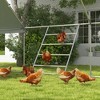 PawHut Chicken Perch for Coop, Wooden & Galvanized Steel Jungle Gym Roosting Bar Ladder for Backyard Poultry, 55" x 33.75" - 2 of 4