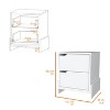 NicBex 14.57 inch Nightstand with 2 Drawers,Wooden Side Table with Sturdy Base,Modern Bedside Table for Bedroom,Living Room - 3 of 4