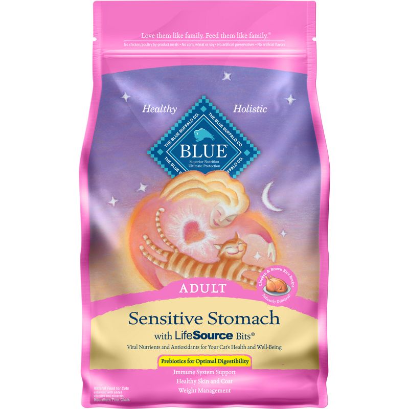Blue Buffalo Tastefuls Sensitive Stomach Natural Adult Dry Cat Food with Chicken, 1 of 9