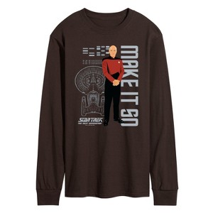 Men's - Star Trek - Picard Make It So Long Sleeve Graphic T-Shirt - 1 of 3