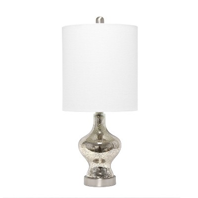 Paseo Mercury Table Lamp with Fabric Shade Silver - Lalia Home