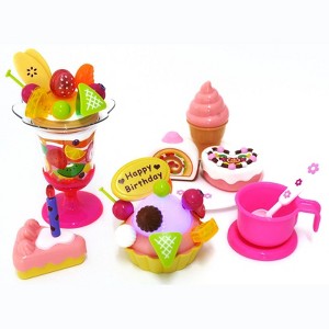Play Food Set With Cupcake, Cakes, Ice Cream & Sundae - 1 of 4