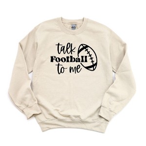 Simply Sage Market Women's Graphic Sweatshirt Talk Football To Me Ball - 1 of 2