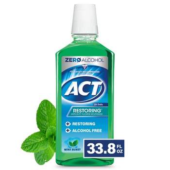 ACT Mint Burst Restoring Fluoride Rinse - 33.8 fl oz