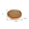 HomeRoots 14" Natural Round Bamboo Handmade Serving Tray - 3 of 4