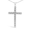 Haus of Brilliance Silver 1/4 Cttw Diamond Miracle Set Cross Unisex Pendant Necklace - 2 of 4
