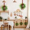 8 Pack Small Wreath Cabinet Home Kitchen Whimsical Decor with Velvet Bow 11 Inch Grass Lime Green Fern Wreaths - 4 of 4