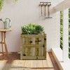 vidaXL Garden Planter 19.7"x19.7"x19.7" Impregnated Wood Pine - 3 of 4