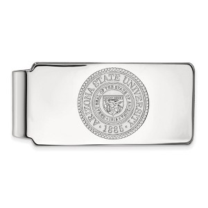 Black Bow Jewelry 14k White Gold Arizona State Sun Devils NCAA Money Clip - 1 of 3