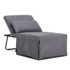 JOMEED CC70 4-in-1 Multi Function Folding Single Sofa Convertible Sleeper Bed with Retractable Footrest and 5 Level Adjustable Backrest, Gray - 4 of 4