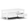 PAGED Vintage Style 2-Tier Wooden Coffee Table with Storage Shelf & Drawers,Mid-Century Cocktail Table Center Table for Living Room - 3 of 4