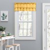Ellis Stacey 1.5" Rod Pocket High Quality Fabric Solid Color Window Ruffled Filler Valance 54"x13" Yellow - 2 of 4