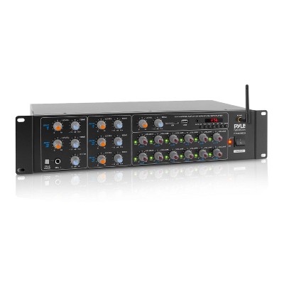 Pyle PT12050CH Pro Audio Bluetooth 6000 Watt 12 Channel Power Amplifier, Sound Mixer, Stereo Receiver and PA System for Theater, Studio, and Stage