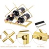 Unique Bargains Countertop Freestanding Geometric Design Space-Saving Wine Rack - 4 of 4