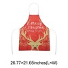 Unique Bargains Christmas Aprons Christmas Celebration English Elk Head Linen White Red Gold Tone 21.65"x26.77" 1 Pcs - 3 of 4