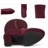 BLISSFUL STEP Platform Thigh High Boot Velvet Over the Knee Boots for Women - 3 of 4
