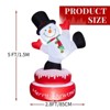 SEVOBAL Inflatable Holiday Decorations 4.8' Christmas Inflatable Decoration Snowman with Motor Blow Up Yard Decorations, Red, 33.6"*33.6"*60" - 3 of 4