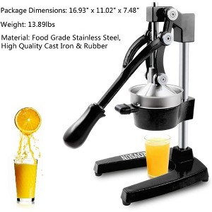 ROVSUN Professional Citrus Juicer Lemon Squeezer, Commercial Manual Fruit Press Juicer - 1 of 4