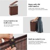 Folding Bamboo Laundry Hamper with Lid, 27.5gal Wood Laundry Basket with Washable Liner Bag, Slim Clothes Hamper for Bathroom Bedroom Apartment - 3 of 4