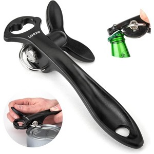 Lantana Smooth Edge Can Opener with Bottle Cap Lifter - Hand Held Manual Safety Tin Opener - 1 of 4