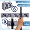 Sorbus Wall Mounted Broom and Mop Organizer, 16 in. W Plastic Broom Holder, Holds 11 Cleaning Items for Garage, Shed, and Home - 4 of 4