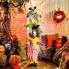 Outsunny Life Size Stackable Halloween Animated Clown with Red Light Up Eyes, Sound Activated Scary Halloween Decorations, Battery Operated - 2 of 4