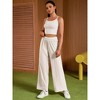 ATHLECHIC Women's Summer 2 Pieces Outfits Tracksuit Crop Camisole and Wide Leg Pants Lounge Sets - 3 of 4