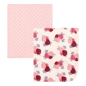 Hudson Baby Infant Girl Fleece Blankets, Floral, One Size - 1 of 3
